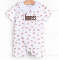 Touchdown Time Romper, White