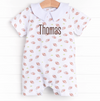 Touchdown Time Romper, White