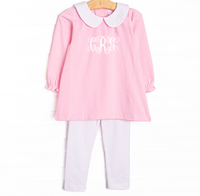 Bitty Dot Basic Legging Set, Pink