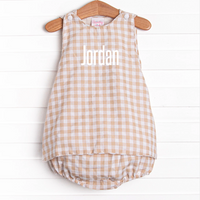 Jordan Check Bubble, Tan Seersucker