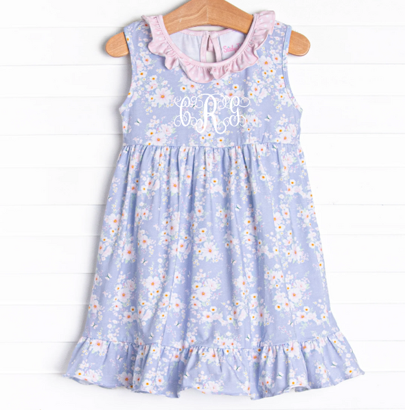 Periwinkle Petals Dress, Purple