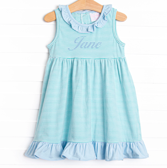 Mint to Be Sleeveless Ruffle Dress, Green