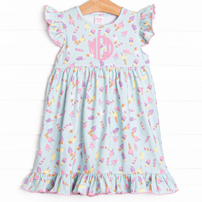 Beat the Heat Treat Flutter Sleeve Dress, Green