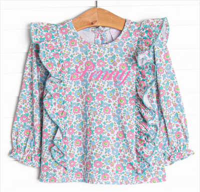 Fan Favorite Florals Top, Green