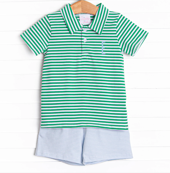 Perfect Playday Short Set, Green
