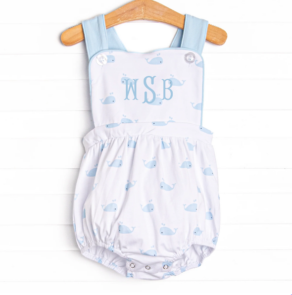 Whale Watch Sunsuit, Blue