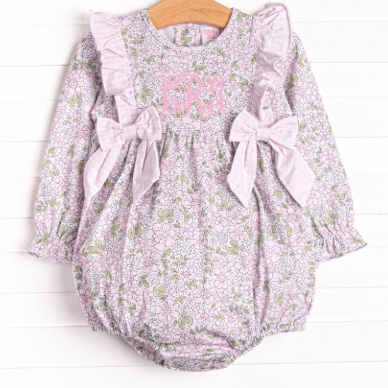 Gingham Gardenias Bubble, Pink