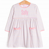 Silly Stripes Pocket Dress, Pink