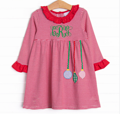 On the Tree Traditions Applique Dress, Red