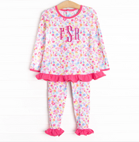 Fiesta Fun Ruffle Pant Set, Pink