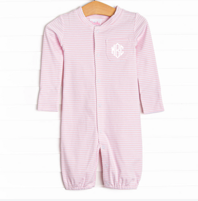 Striped Converter Gown, Pink