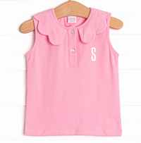 Samantha Scalloped Collar Sleeveless Top, (5 Colors)