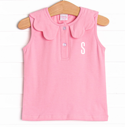 Samantha Scalloped Collar Sleeveless Top, (5 Colors)
