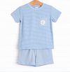 Evan Short Set, Medium Blue Stripe