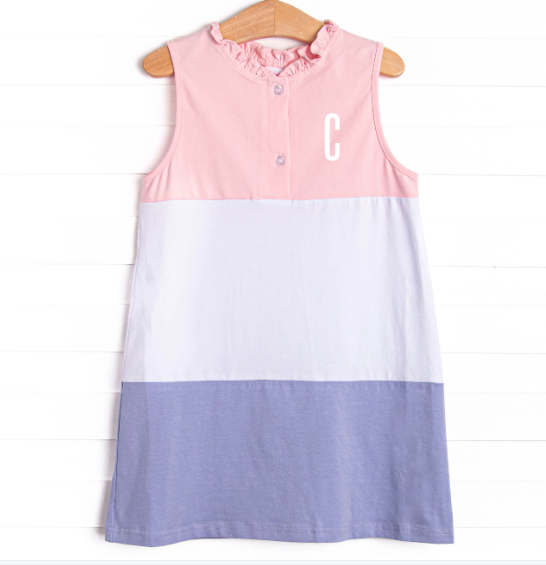 Girl's Color Block Clara Dress in Pink size 18M Girl's Color Block Clara Dress in Pink size 18M