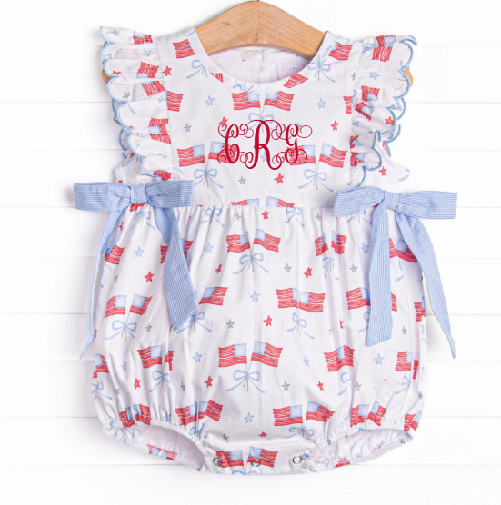 Home of the Brave Side Tie Bubble, Blue