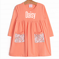 Desert Daisies Pocket Dress, Pink