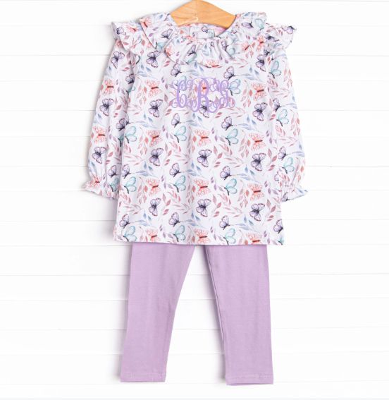 Whispering Wings Legging Set, Purple