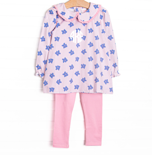 All Around Floral Legging Set, Pink