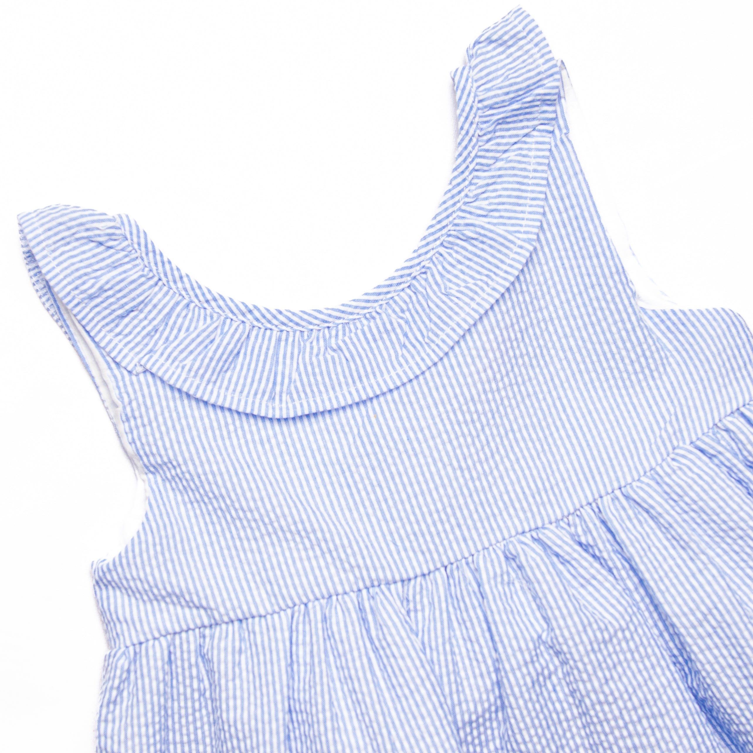 Sadie Seersucker Dress, Blue – Stitchy Fish