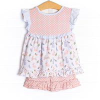 Jubilant Jumper Ruffle Short Set, Pink