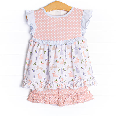 Jubilant Jumper Ruffle Short Set, Pink