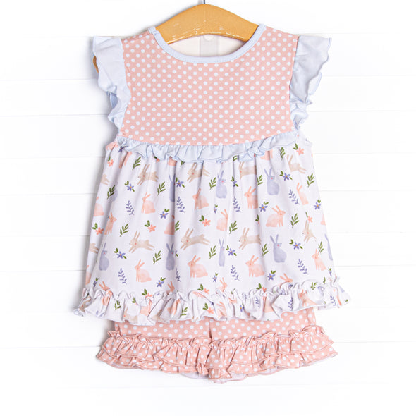 Jubilant Jumper Ruffle Short Set, Pink