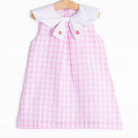 Palmer Picnic Embroidered Dress, Pink