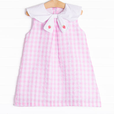 Palmer Picnic Embroidered Dress, Pink