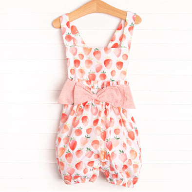 Bali Berries Bubble Romper, Red