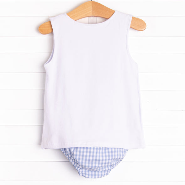 Catch and Release Applique Diaper Set, Blue