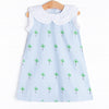 Palm Tree Paradise Dress, Blue