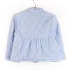 Quilted Ruffle Coat, Blue