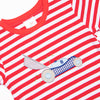 Get Mowin' Applique Top, Red Stripe