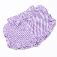 Daisy Chick Applique Short Set, Purple