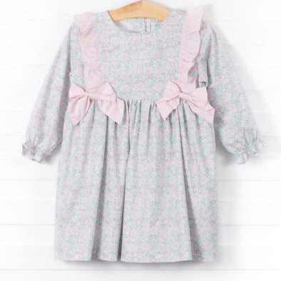 French Country Florals Dress, Pink