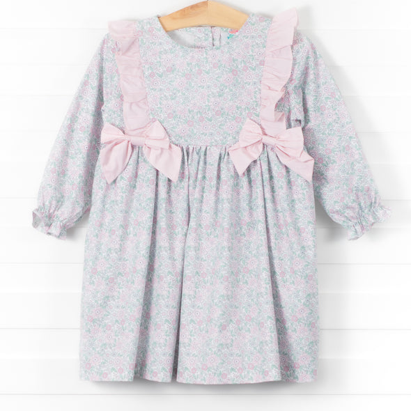 French Country Florals Dress, Pink