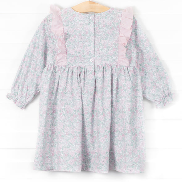 French Country Florals Dress, Pink