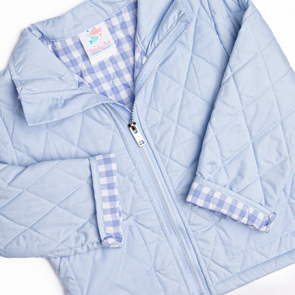 Quilted Coat, Blue