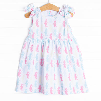 Seahorse Shuffle Dress, Blue