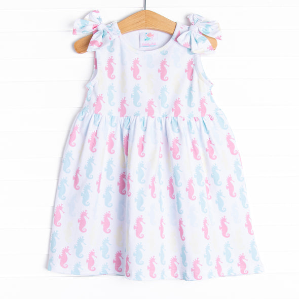 Seahorse Shuffle Dress, Blue