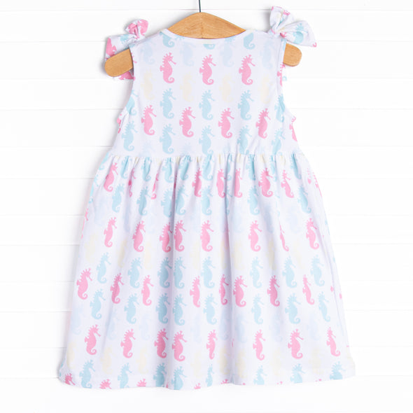 Seahorse Shuffle Dress, Blue