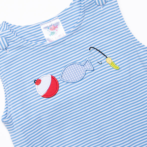 Rods and Reels Applique Bubble, Blue