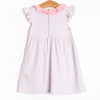 Aurora Angel Sleeve Pima Applique Dress, Pink