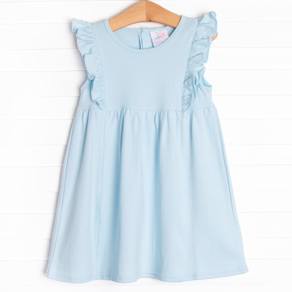 Lillie Flutter Pima Dress, Blue