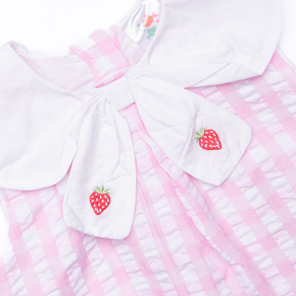 Palmer Picnic Embroidered Dress, Pink