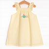 Fairway Fun Applique Dress, Yellow
