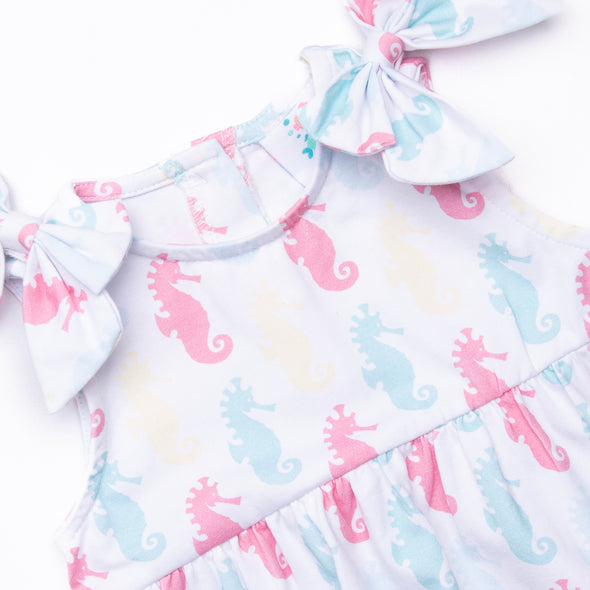 Seahorse Shuffle Dress, Blue