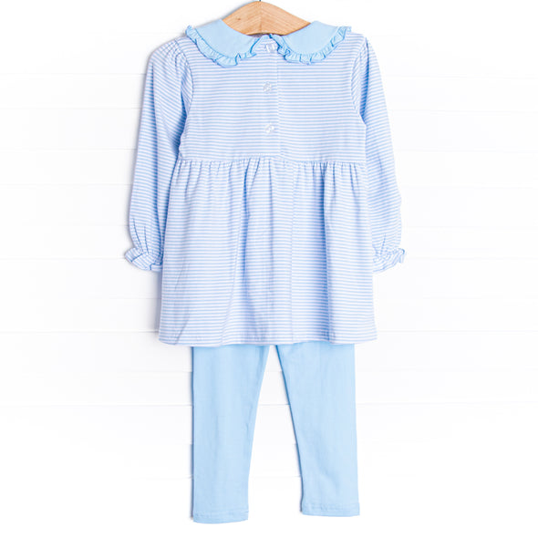 Party Pony Applique Legging Set, Blue