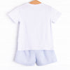 Dolphin Darling Applique Short Set, Blue